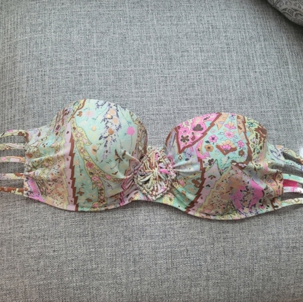 Victoria Secret Floral Strapless Bikini Top